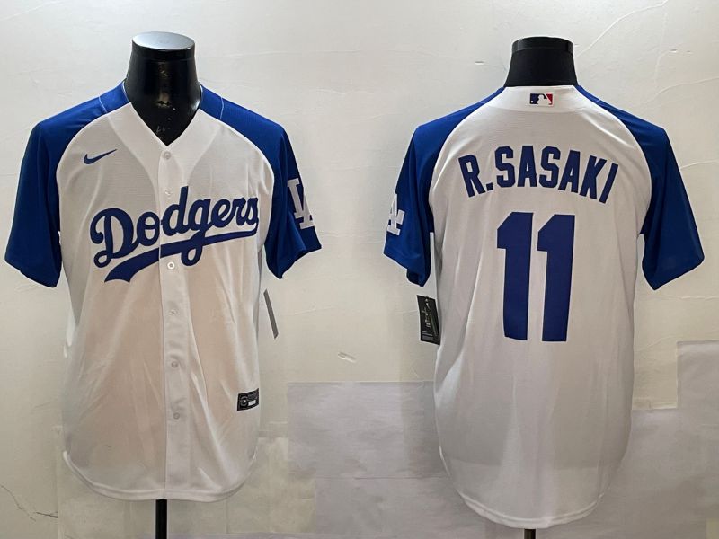 Men Los Angeles Dodgers 11 R.Sasaki White Fashion Game 2025 Nike MLB Jersey style 1